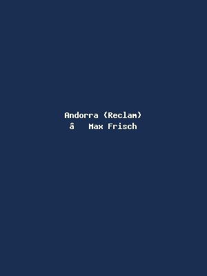 Andorra (Reclam) – Max Frisch