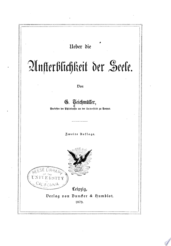 Ueber die Seele