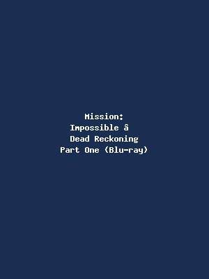 Mission: Impossible – Dead Reckoning Part One (Blu-ray)