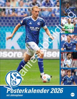 Schalke 04 Posterkalender 2027: Spektakul?re Spielerfotos der Stars des FC Schalke 04 in einem großen Fußballkalender. Ein Blickfang f?r alle Fans! Format 34 x 44 cm