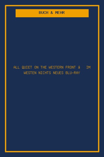 All Quiet on the Western Front – Im Westen nichts Neues Blu-ray