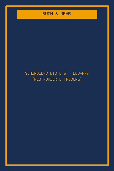 Schindlers Liste – Blu-ray (Restaurierte Fassung)