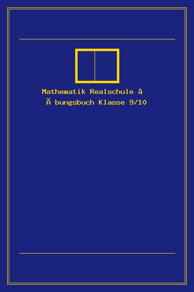 Mathematik Realschule – Übungsbuch Klasse 9/10