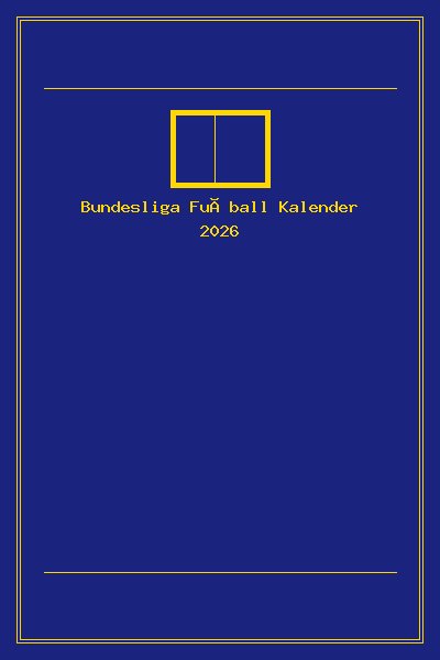 Bundesliga Fußball Kalender 2026
