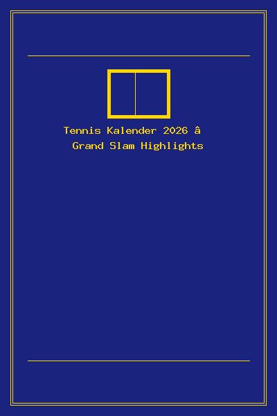 Tennis Kalender 2026 – Grand Slam Highlights