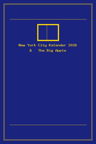 New York City Kalender 2026 – The Big Apple