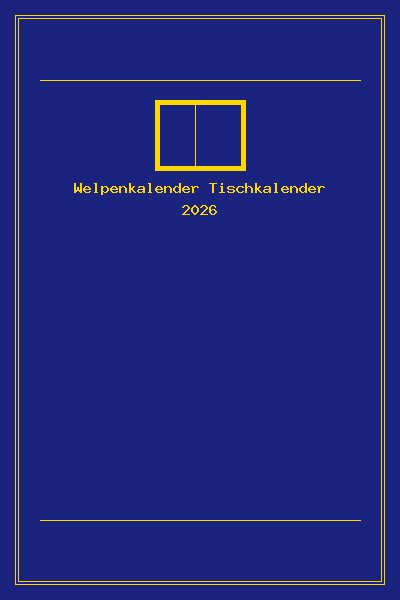 Welpenkalender Tischkalender 2026
