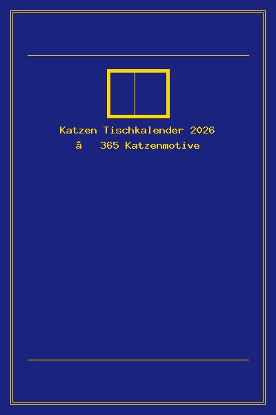 Katzen Tischkalender 2026 – 365 Katzenmotive