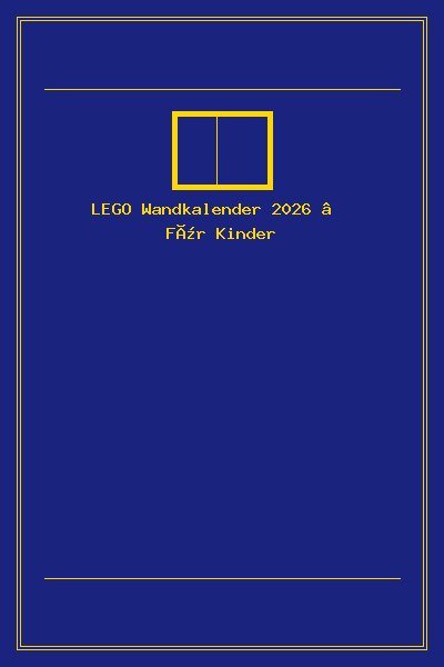 LEGO Wandkalender 2026 – Für Kinder