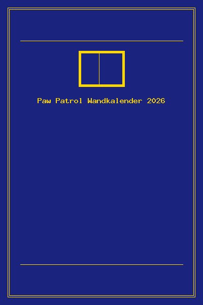 Paw Patrol Wandkalender 2026